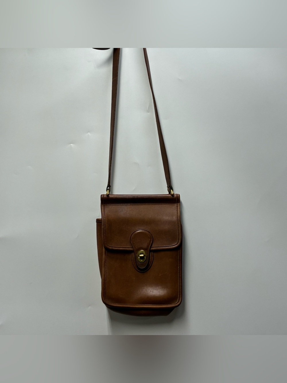 Vintage COACH #9930 Murphy Bag British Tan Leather Crossbody Brown Purse 90s